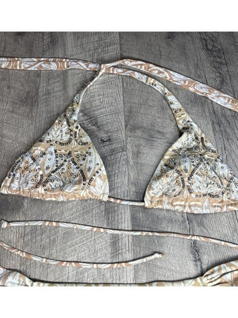 Victoria's Secret Swim 2 Pc Bikini Set Medium Bottom & Small Padded Top Sequin - Picture 2 of 12